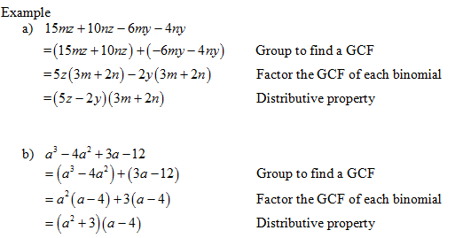 Topic 2.2- Factor by Grouping - Algebra 2